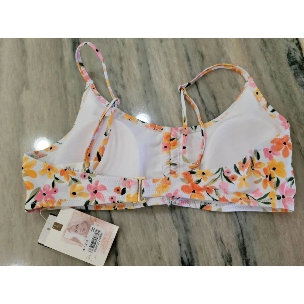 Jessica Simpson Floral Bikini Top Small
